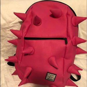 Spiked padded back book bag